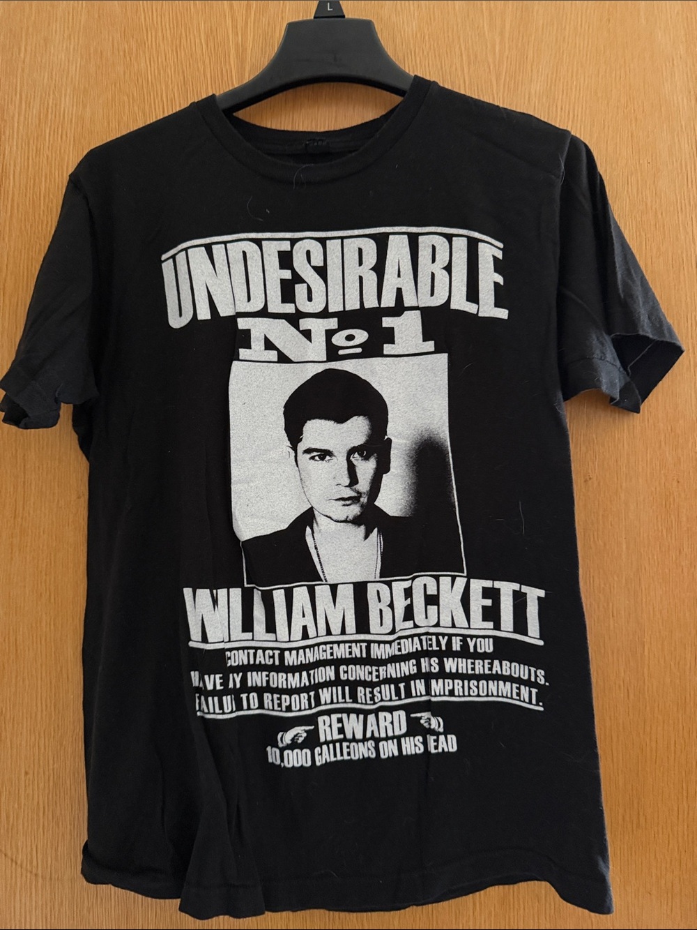 Tultex Black Graphic “Undesirable No.1 William Beckett” Tee